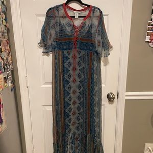 Sundance Sheer Dress and Navy Slip